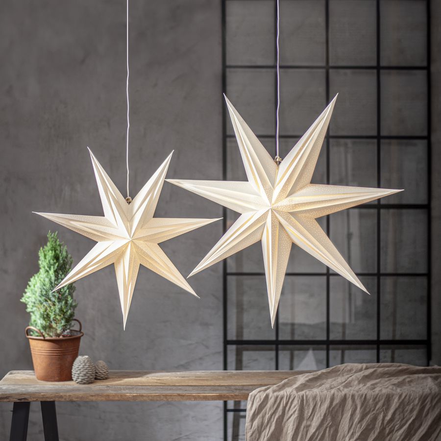 Papierstern Holly - IP20, Weiss