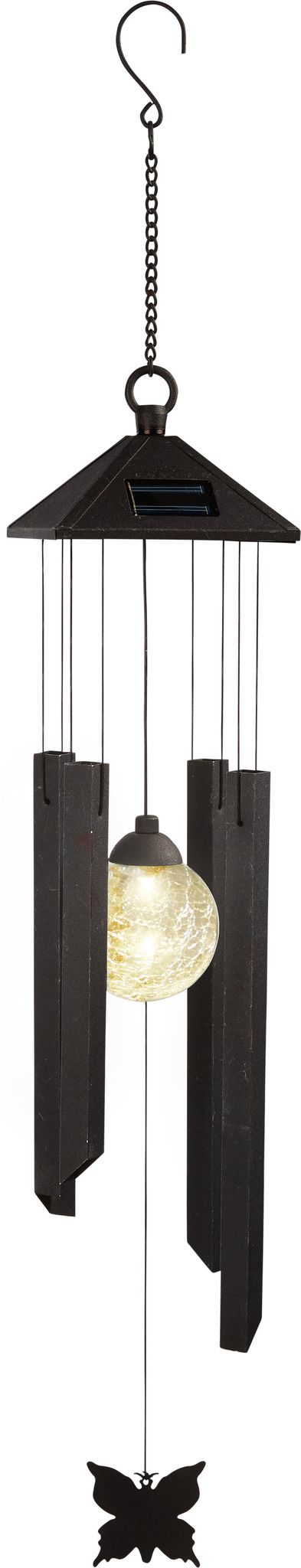 Vento solare Vento canti Ventoso - Schwarz, Lichtfarbe Warmweiss