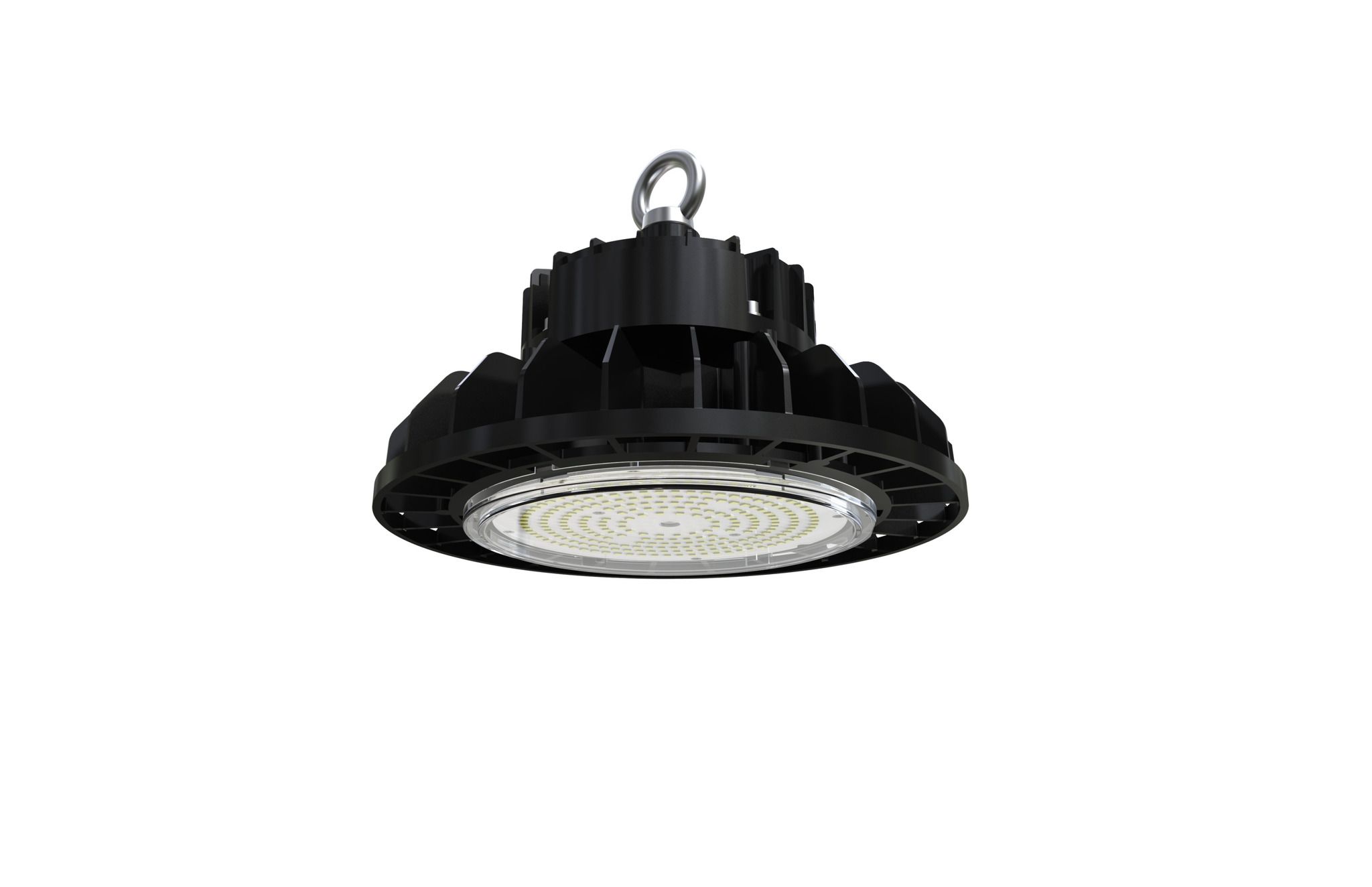HiCloud LED 150W - Kaltgewalzter Stahl, schwarz, Befestigungsschrauben inklusiv. L=137mm, B=165mm