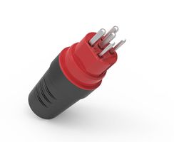 Stecker T25 IP55 schwarz - Stecker Typ 25, 3L+N+PE, 16 A, 440/250 V, , IP55