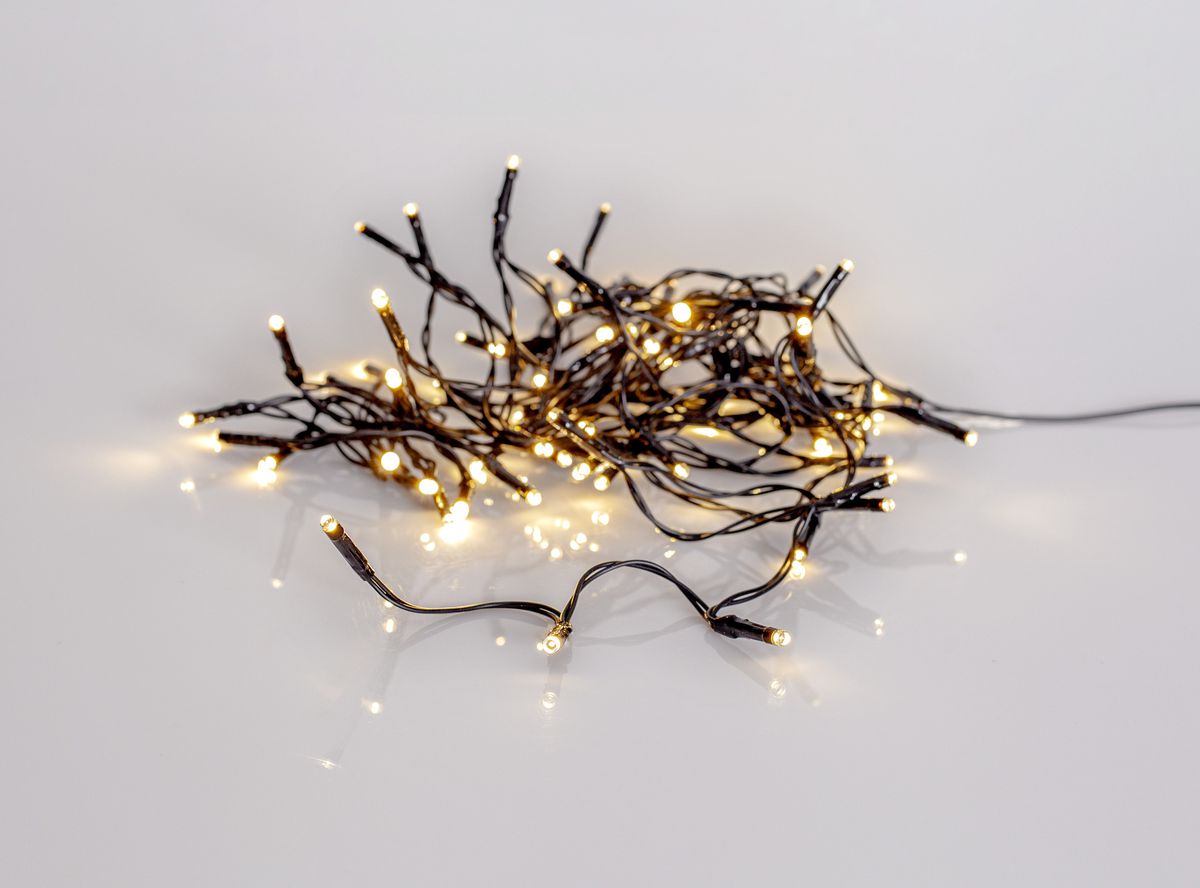 Lichterkette Shiny Warm White - Indoor, Outdoor, Warmweiss, Schwarz