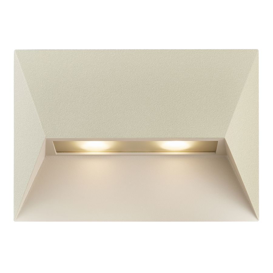 Wandleuchte PONTIO 27 - 2xGU10 (exkl.), max.2x25W, IP54, sand, dimmbar (optional Leuchtmittel), L=150mm,B=150mm, H=190mm