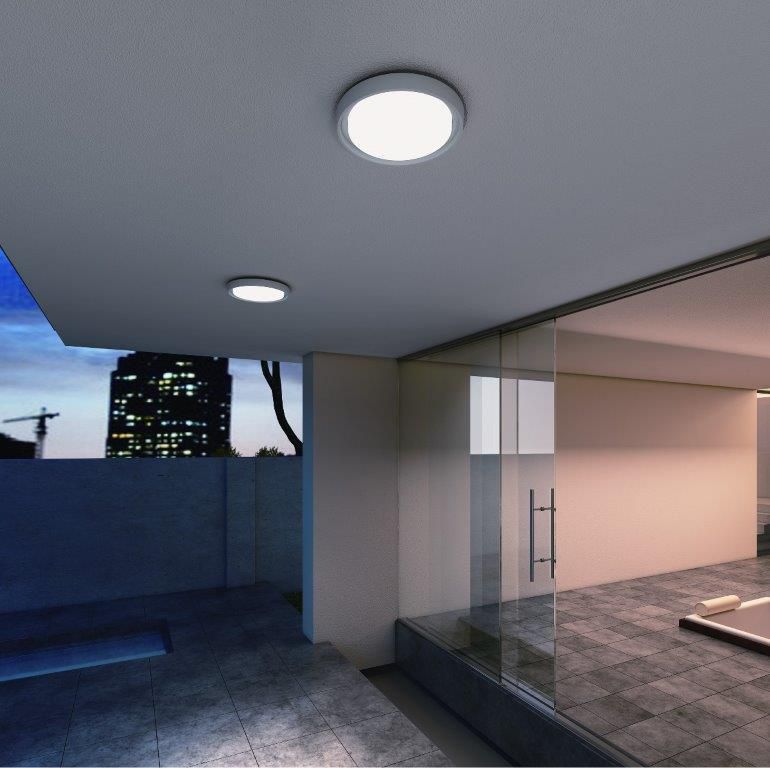 LED Aussenwandleuchte IP54 Mio d:27cm - IP54, warmweiss, 25W