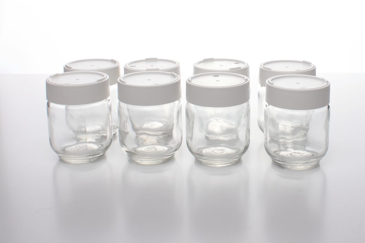 Bocaux de remplacement pour yaourtière JG40, pots de 8 portions - Ersatzgläser für Joghurtbereiter JG 40, 8 Portionsgläser