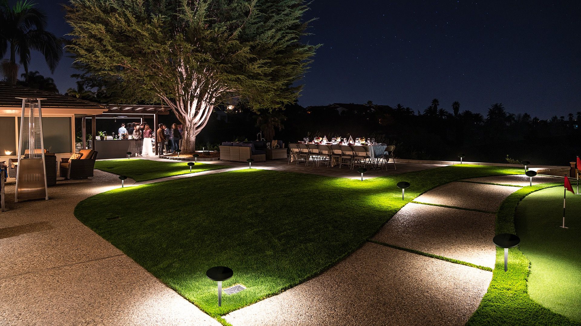 Faretto da giardino a LED KOLIBRI - 3.7V DC, 2W, 70lm, 2700K, IP65, dunkelgrau, nicht dimmbar, D=150mm, H=605mm