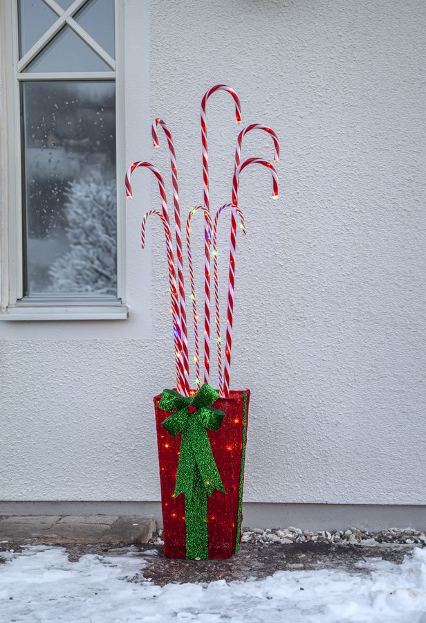 Outdoor Decoration CandyCane - IP44, Multicolor,Rot