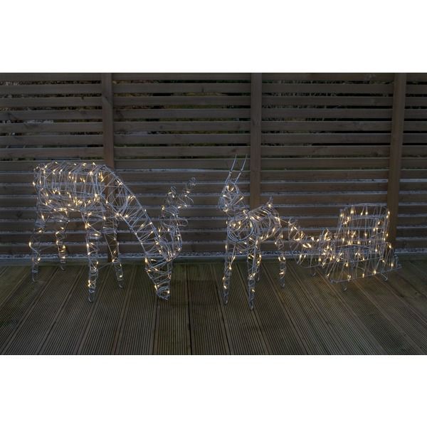 Decorazione esterna capriolo - IP44, Warmweiss, 120 LED