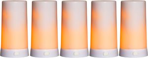LED Pillar Kerze Diner 5 Extra - Indoor, Weiss, 13cm Höhe, keine Timerfunktion