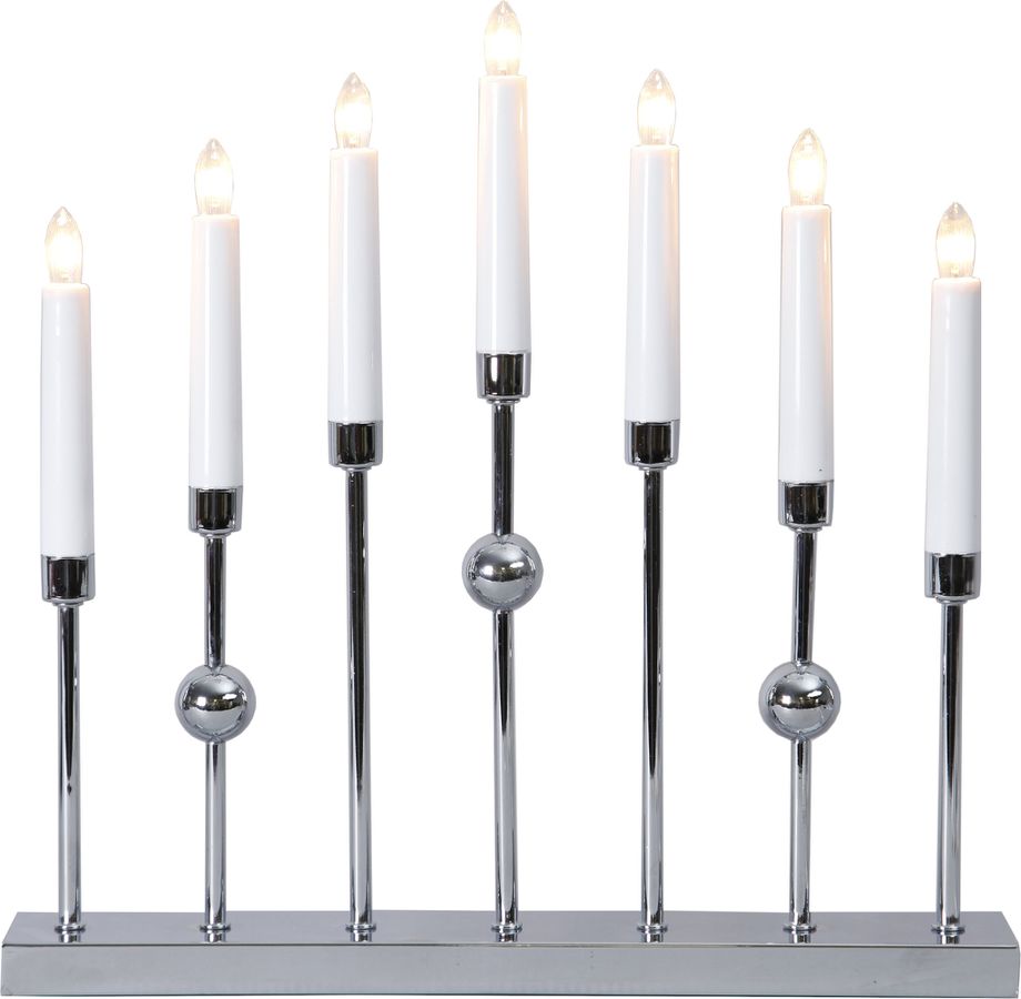 Kerzenleuchter Gustavo - IP20, Chrom, Warmweiss