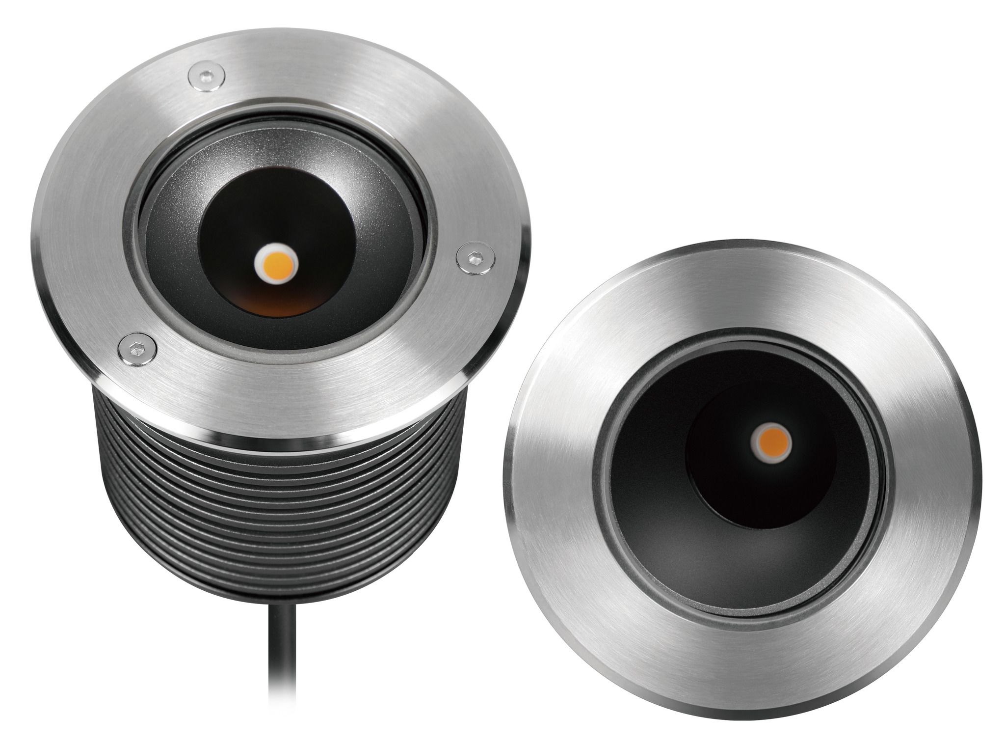 Tache de jardin LED CHARLY - 15W, 640lm, 2700K, IP67, schwarz/edelstahl, nicht dimmbar