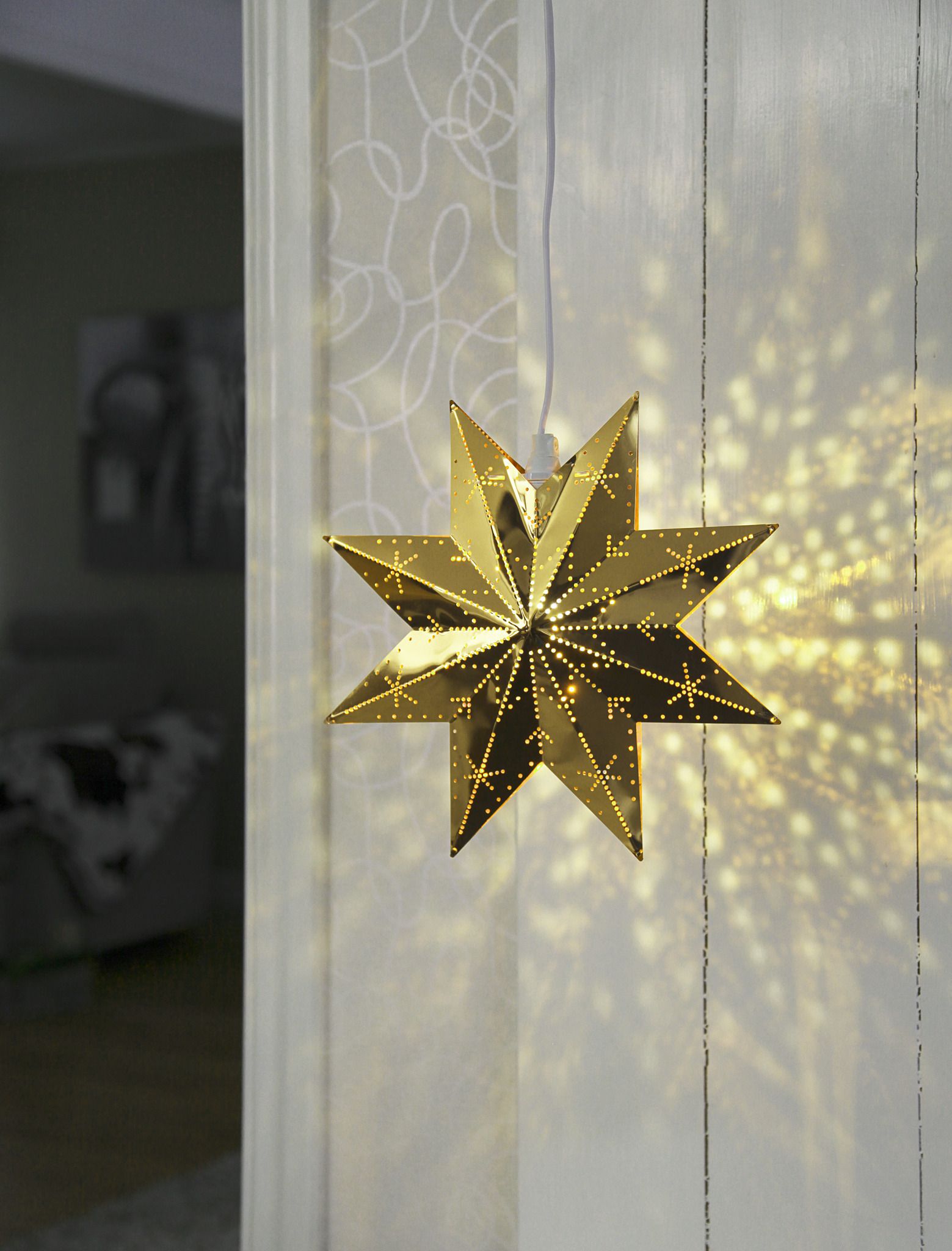 Metallstern Classic - Kupfer, 28x28cm, E14, Indoor