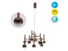 9er LED Pendelleuchte  SINGAPUR : 65cm kupfer - IP20, LED-Modul, Kupfer
