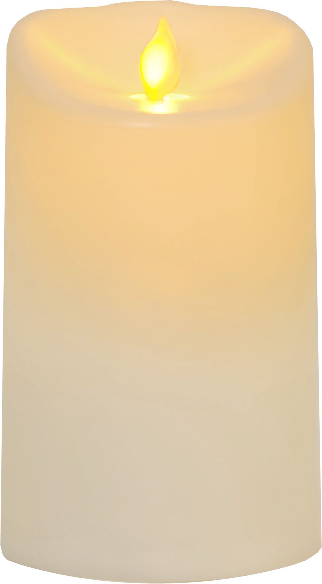 LED Pillar Kerze M-Twinkle - Outdoor, Elfenbein, 15cm Höhe, Timerfunktion