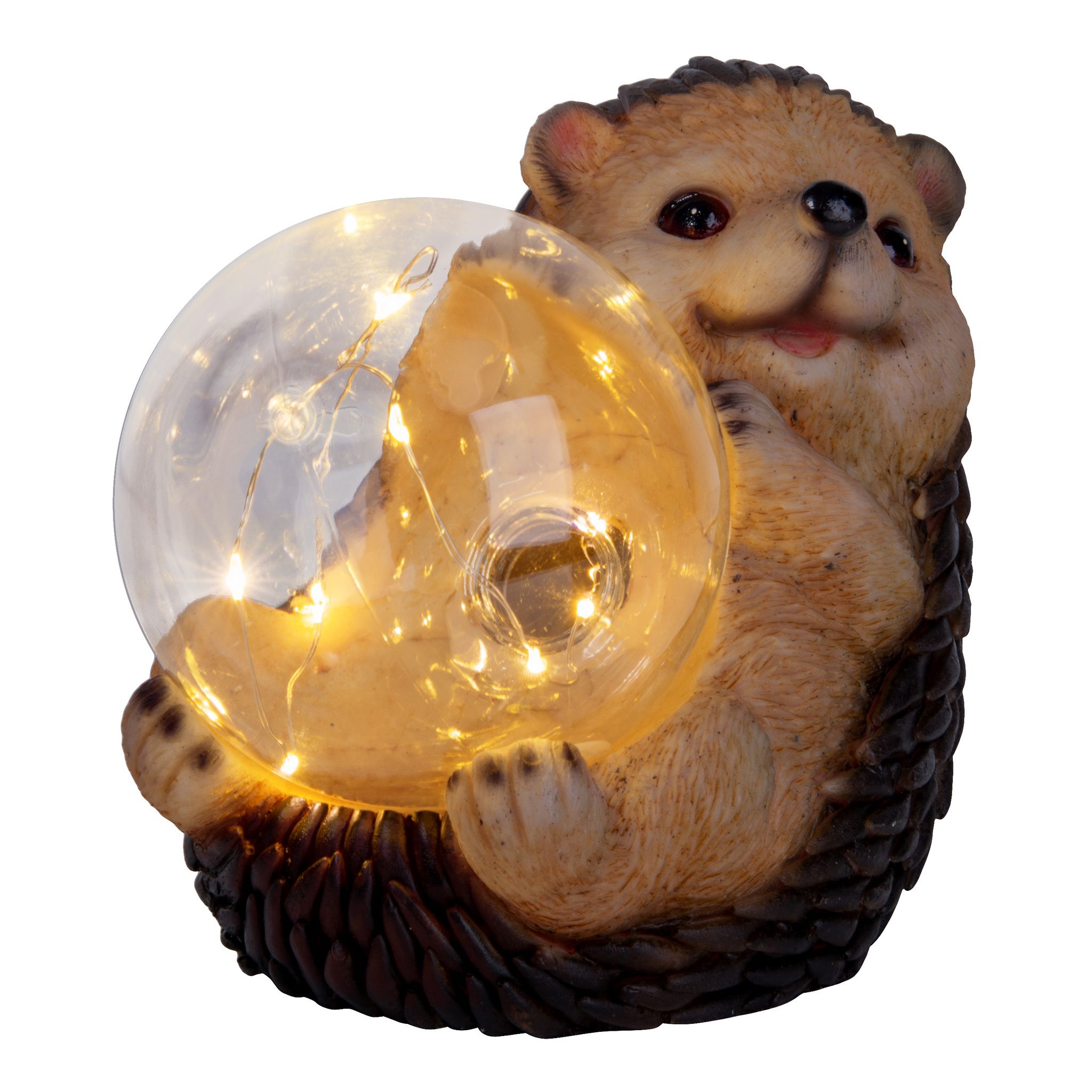 LED Solarleuchte IGEL H: 14,5 cm - IP44, 0.06W, Warmweiss