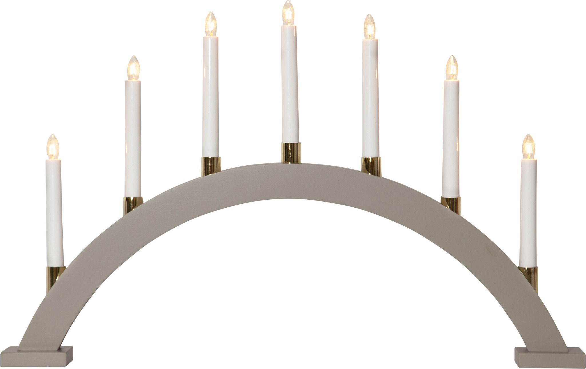 Kerzenleuchter Gillian - IP20, Beige, Warmweiss
