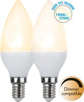LED Leuchtmittel E14 C37 Dim To Warm - E14, 390Lm, 2700 to 1900K, 5W, 220-240VAC