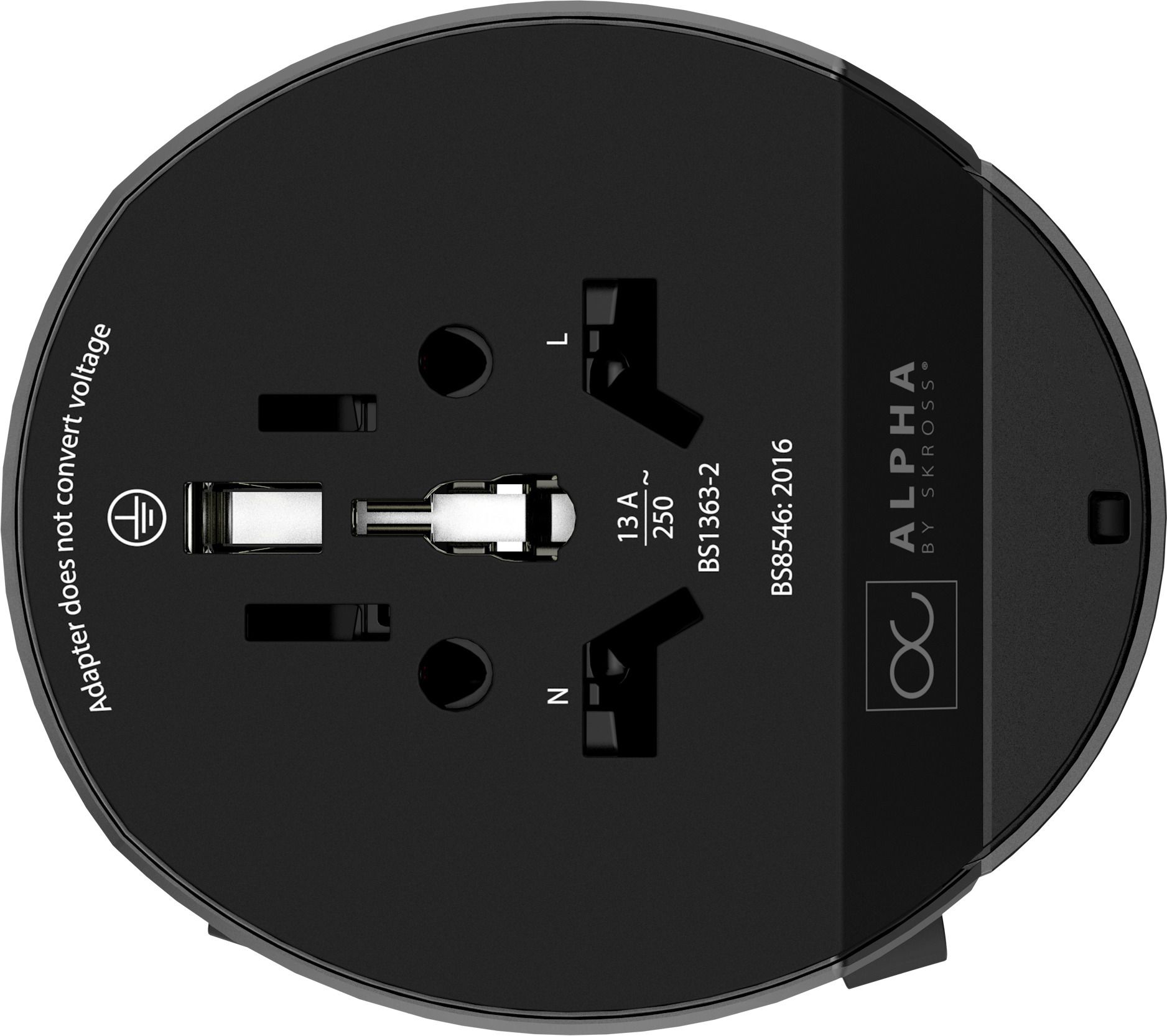 Alpha Europe USB Charger A/C - Out: CH, Schuko, IT, UK, BRA, USA, AUS/China, In: CH, Schuko, IT, UK, BRA, USA/Japan, AUS/China