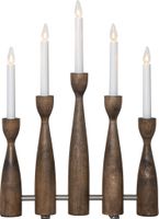 Kerzenleuchter Midja 2.0 - IP20, Braun, Kaltweiss