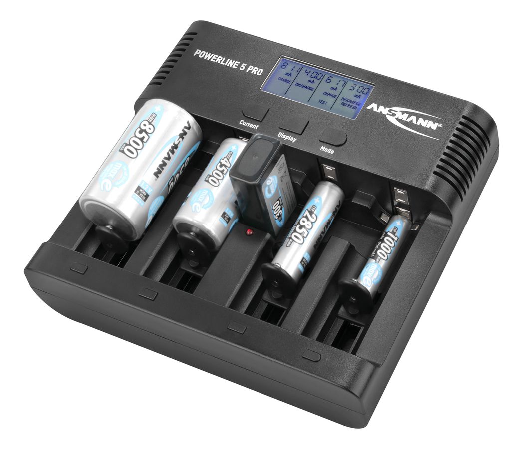 Ladegerät Powerline 5 Pro - 1-4  Akkus AAA /AA /C /E-Block