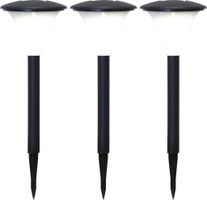 Solar Poller-Leuchte 3 Pack Faro - Schwarz, Lichtfarbe Warmweiss