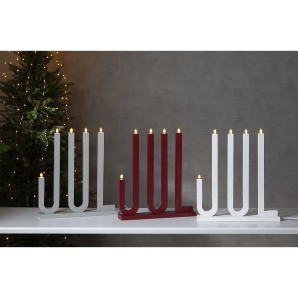 Kerzenständer JUL - IP20, Neutralweiss, 5 LED's