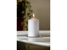LED Pillar Kerze Flamme - Indoor, Weiss, 15cm Höhe, Timerfunktion