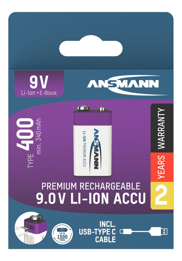 NiMH batteria ricaricabile Micro AAA 550mAh, 2er blister - 1er Kartonage