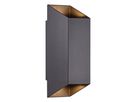 Nico Square 22, Wandleuchte, Schwarz - GU10, IP54, max.25W