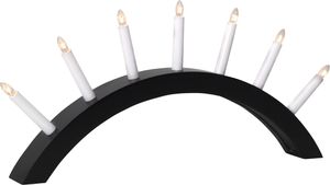 Kerzenleuchter Aura - IP20, Schwarz, Warmweiss