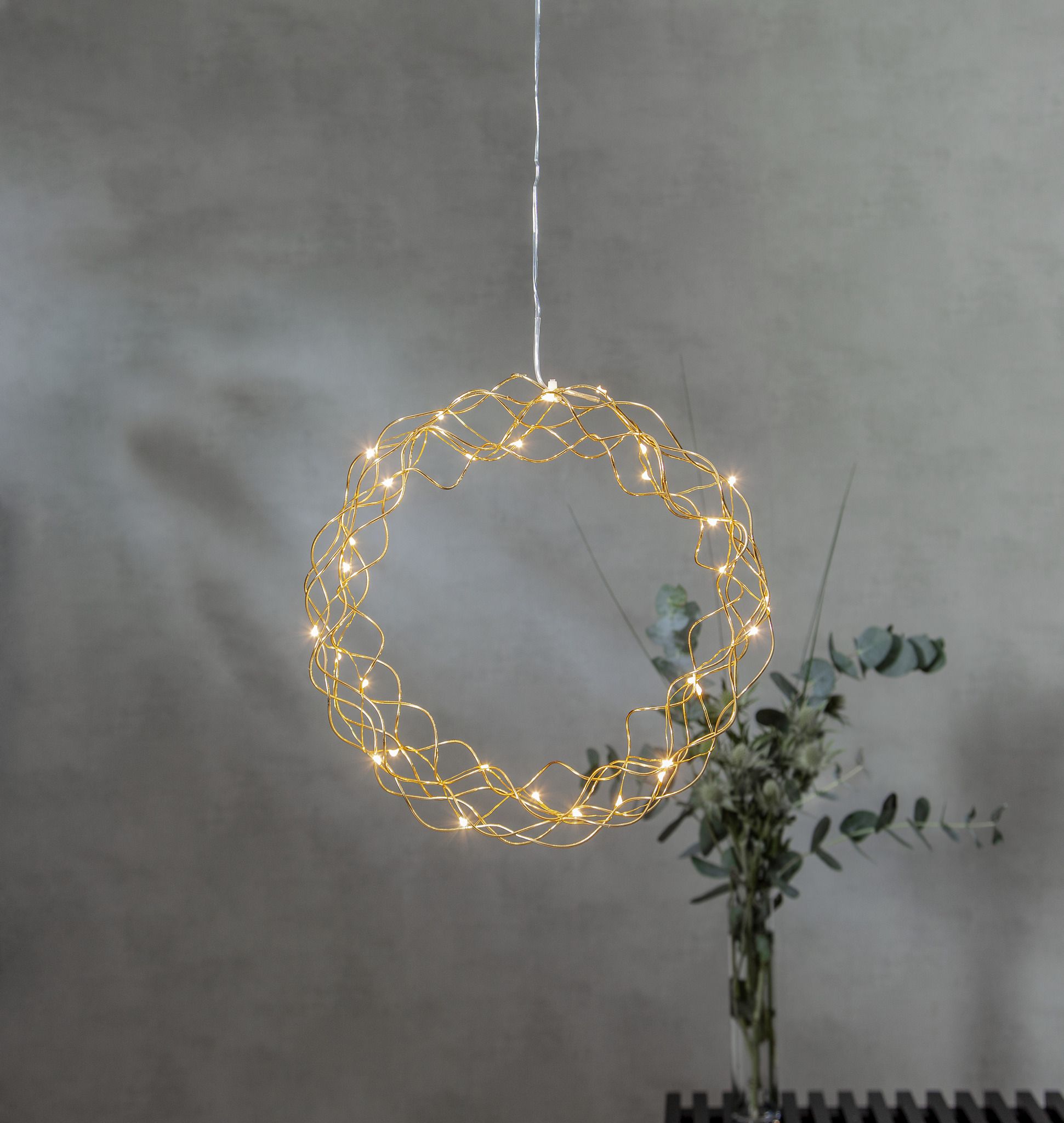 Kranz Curly - IP20, Warmweiss, 30 LED
