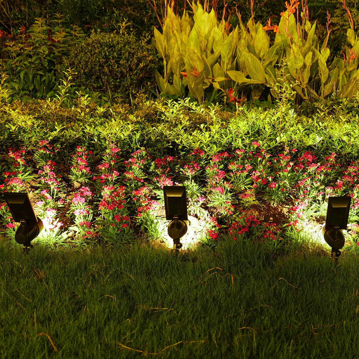 Solar Scheinwerfer Powerspot - Schwarz, Lichtfarbe Warmweiss; 2200mAh