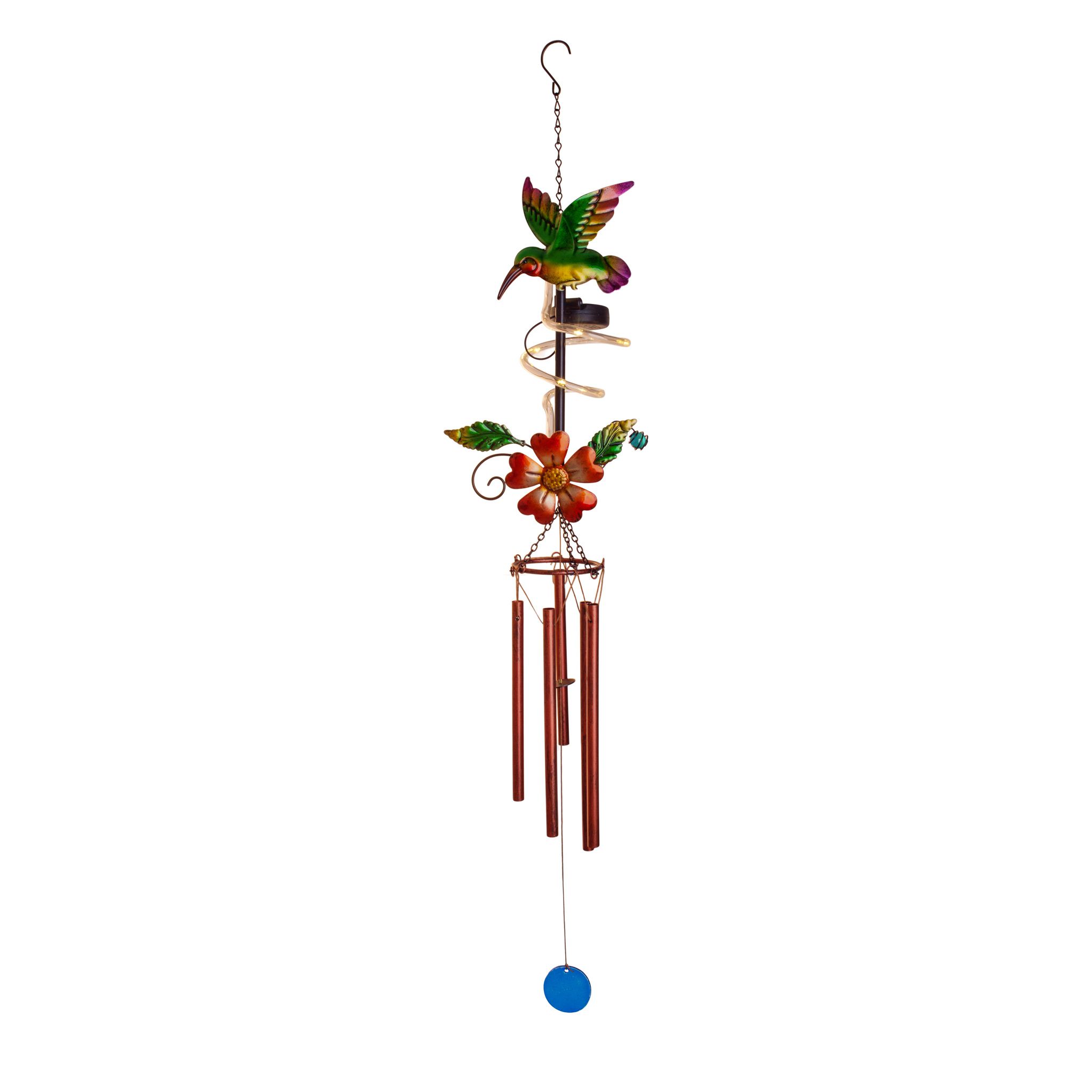 LED Solarleuchte COLIBRI H: 98 cm (Hängeleuchte/Windspiel) - IP44, 0.05W, Warmweiss