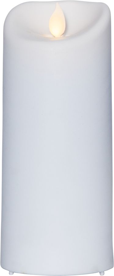 LED Pillar Kerze M-Twinkle - Outdoor, Weiss, 17.5cm Höhe, Timerfunktion