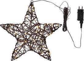 Outdoor Decoration Vicke Star 40cm - Indoor, Outdoor, Warmweiss, Braun