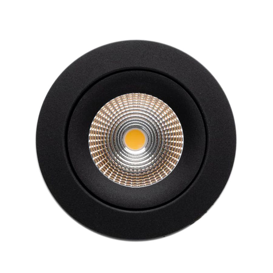 LED Einbauspot-Set ONE 360 (3000K) - 8W, 715lm, 3000K, IP44, CRI 90, 36°, schwarz, dimmbar, D=90mm, H=45.4mm, BL=68mm