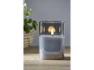 LED Pillar Kerze Flamme - Indoor, Schwarz, 12.5cm Höhe, Timerfunktion