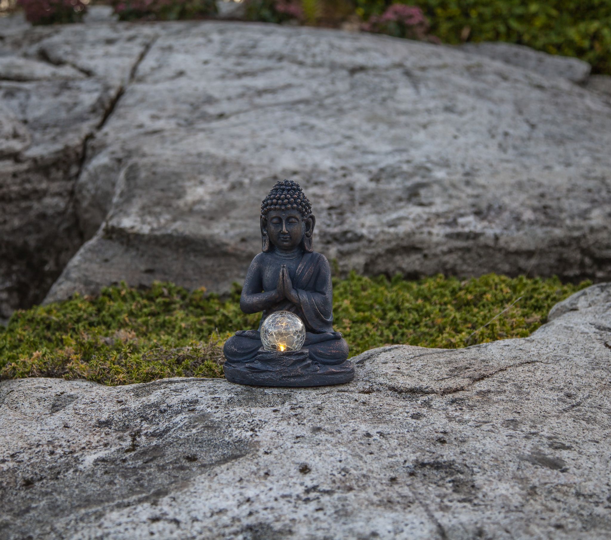 Solar Decoration Buddha - IP44, Warmweiss, Dämmerungssensor