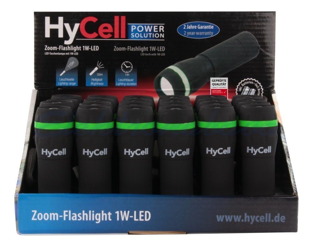 Taschenlampe Zoom-Flashlight 1W-LED - 55Lm, 14 h
