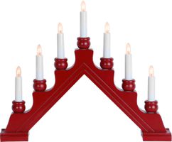 Kerzenleuchter Karin - IP20, Rot, Warmweiss
