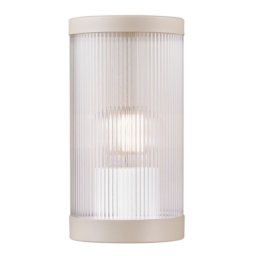 Wandleuchte COUPAR - 1xE27 (exklusiv), max.25W, IP54, sand, dimmbar (optional Leuchtmittel), D=130mm, H=250mm