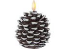 LED Pillar Kerze Flamme - Indoor, Braun, 10.5cm Höhe, Timerfunktion