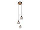 Pendelleuchte FUMOSO - E14, max. 3x40W, IP20, schwarz + holz, nicht dimbar, exkl. Leuchtmittel, D=130mm, H=1230mm