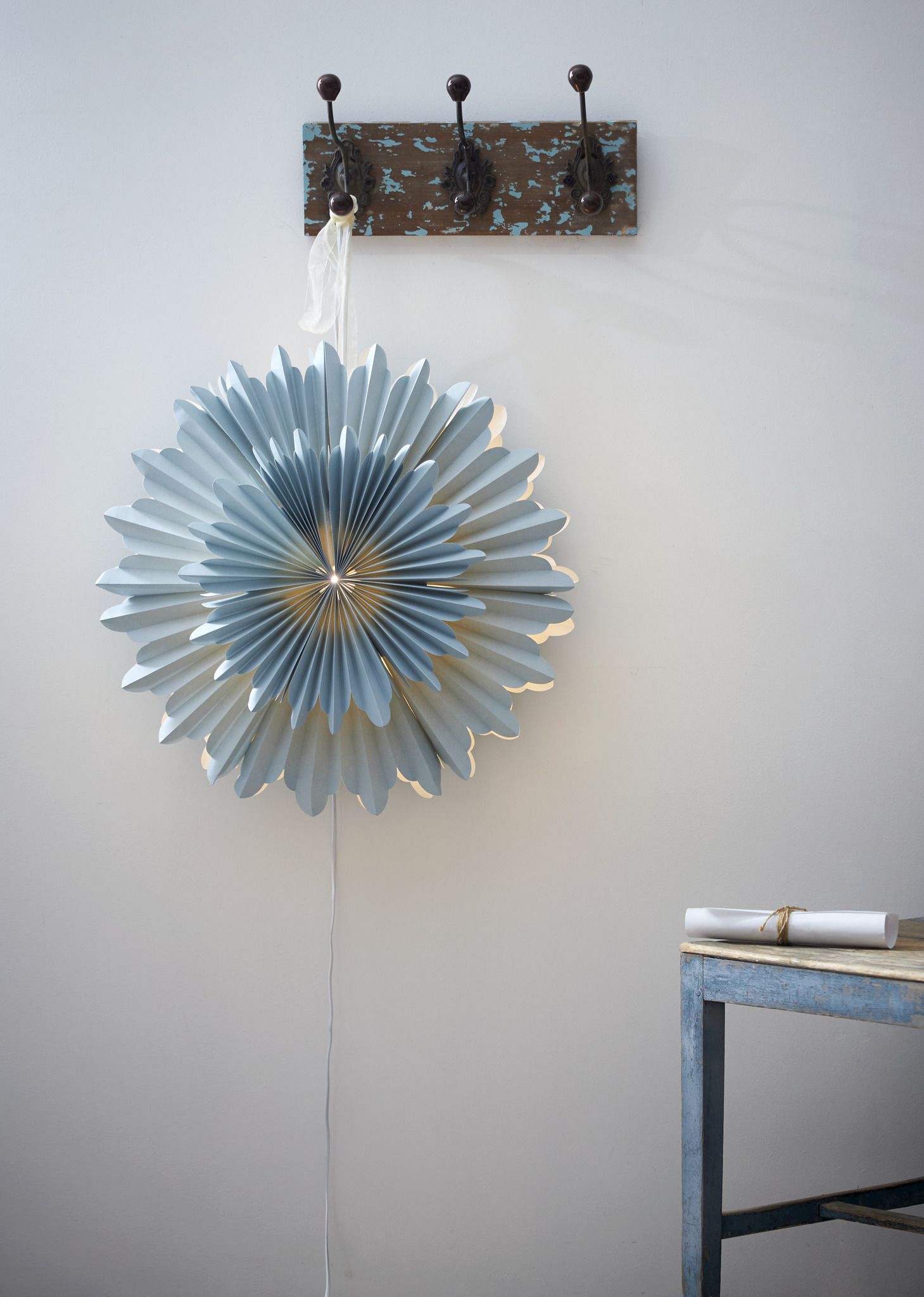 Papierstern Crystal - IP20, Blau