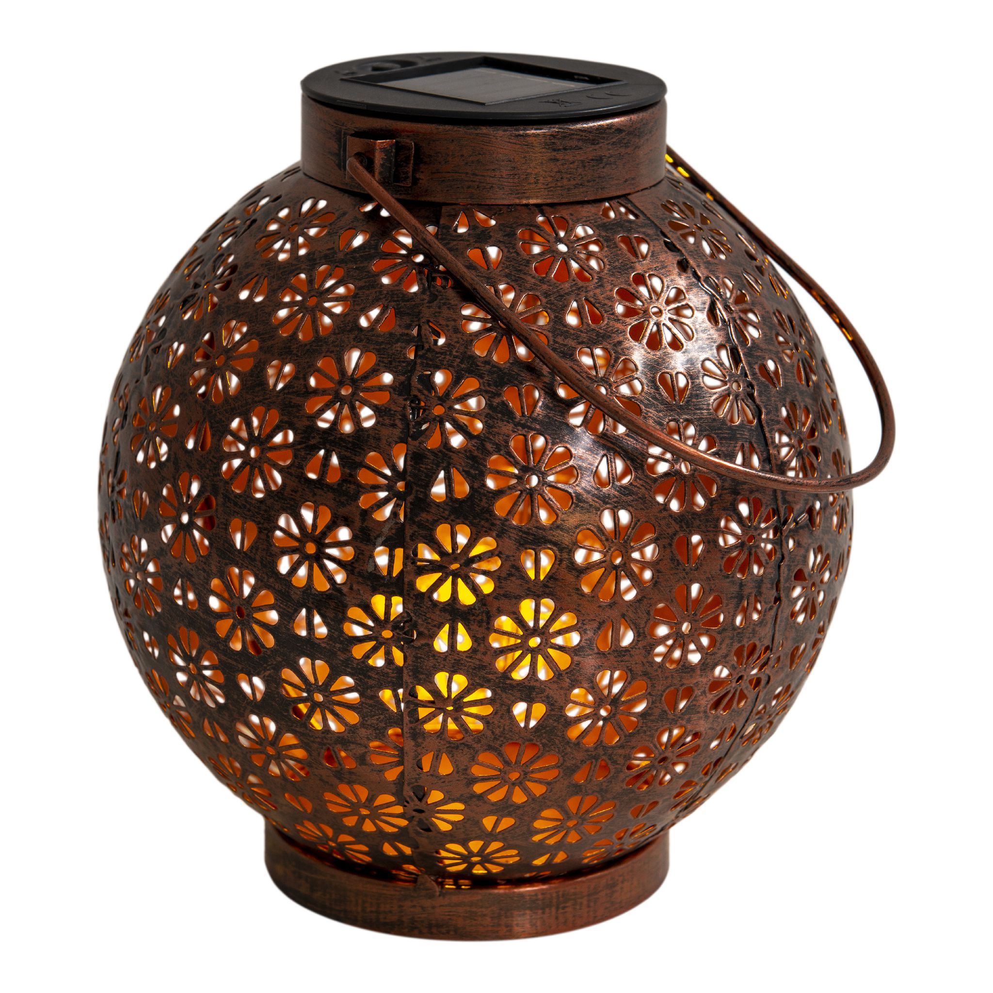 2er-Set LED Deko-Solarleuchte lb: 18cm bronze - 2er-Set LED Deko-Solarleuchte lb: 18cm bronze