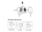PowerCube Extended USB grau - 4xT13, 2xUSB-A max. 2.1 A, 1.5m Zuleitung T12-Stecker, inkl. Halterung + Klebestreifen, Kinderschutz