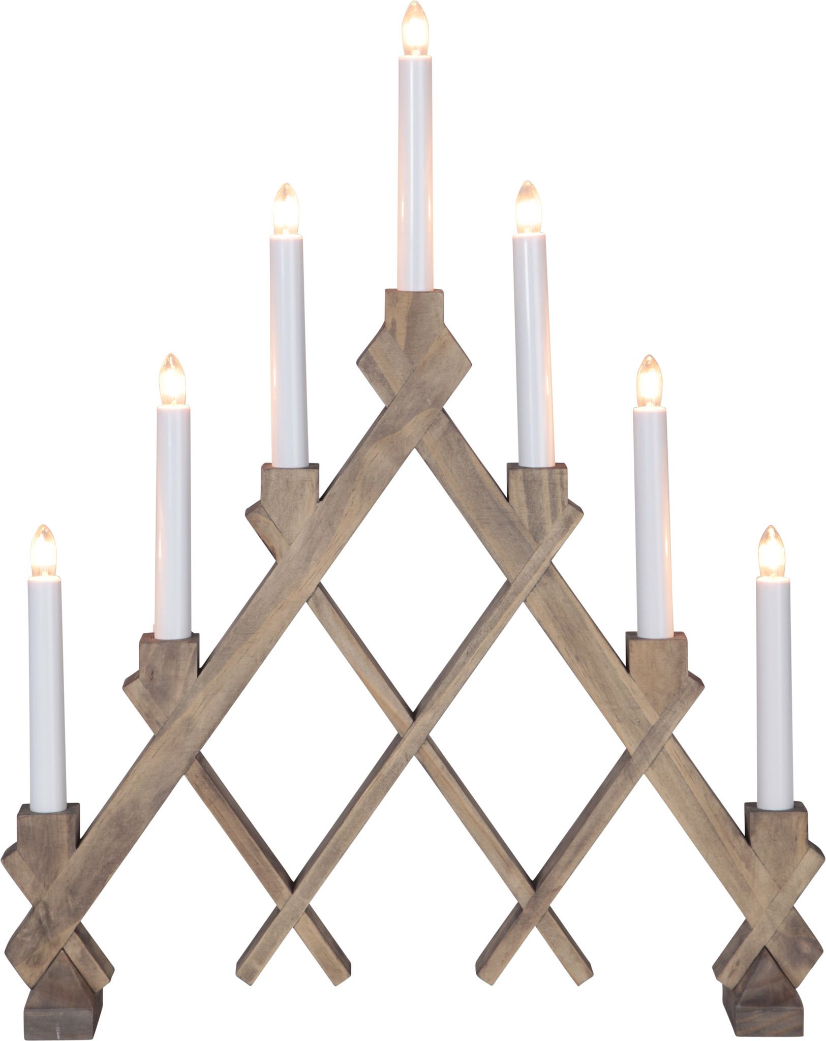 Kerzenleuchter Rut - IP20, Braun, Warmweiss