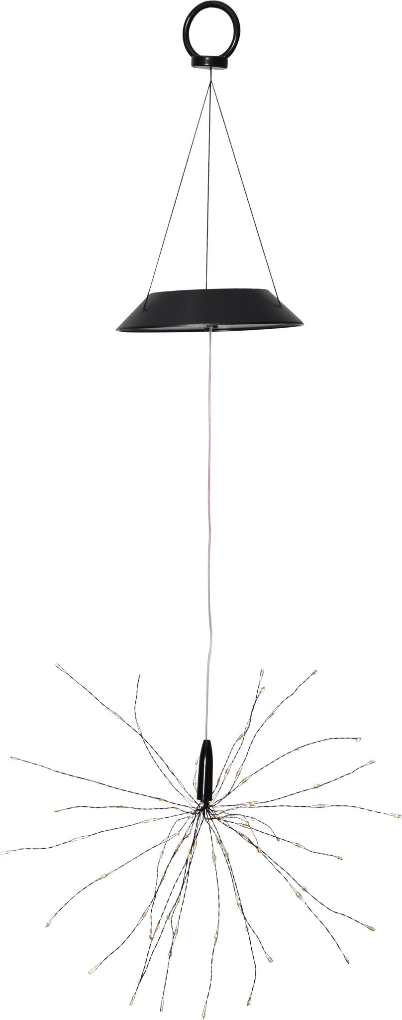 Solar Decoration Firework - Schwarz, Lichtfarbe Warmweiss