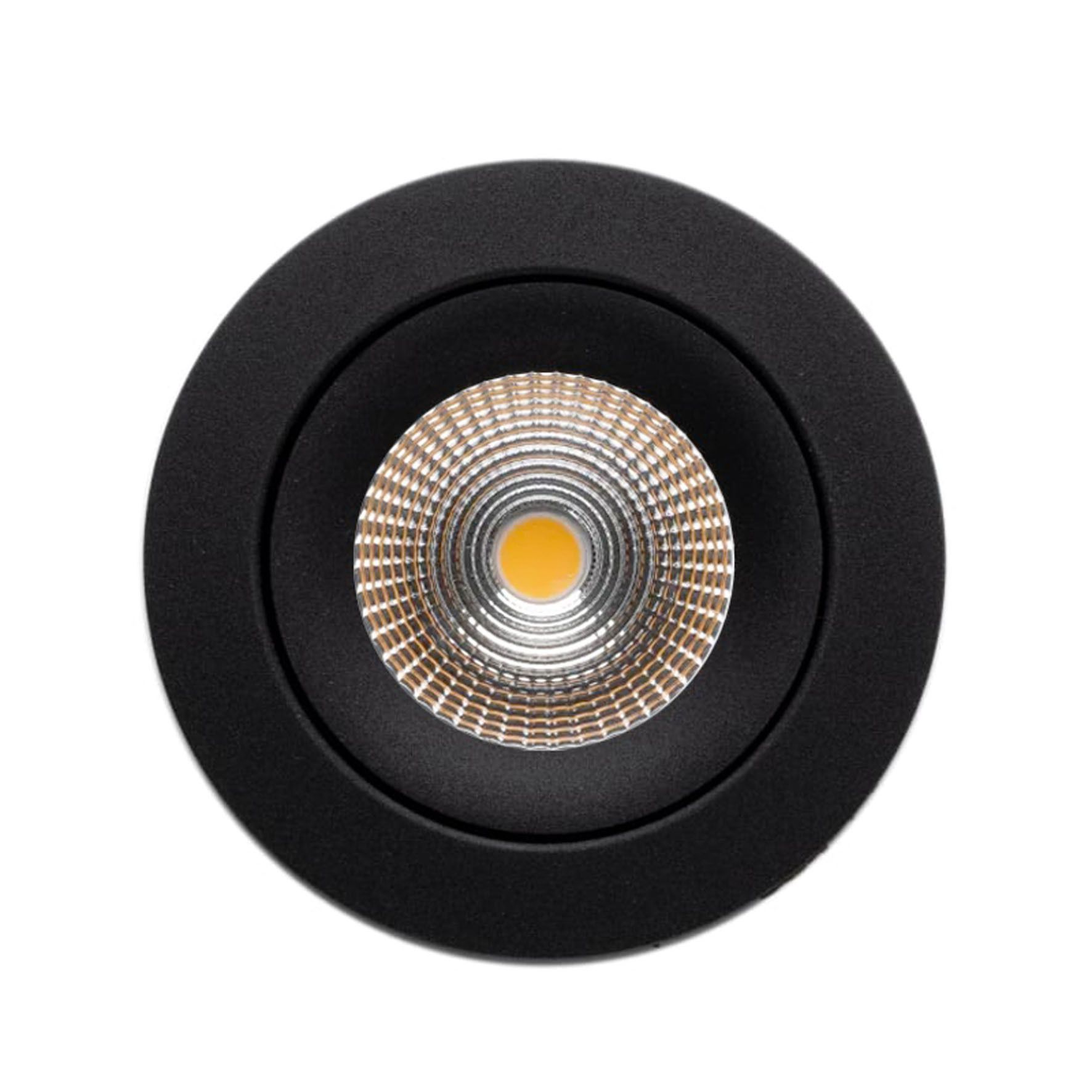 LED Einbauspot-Set ONE 360 (2700K) - 8W, 695lm, 2700K, IP44, CRI 90, 36°, schwarz, dimmbar, D=90mm, H=45.4mm, BL=68mm