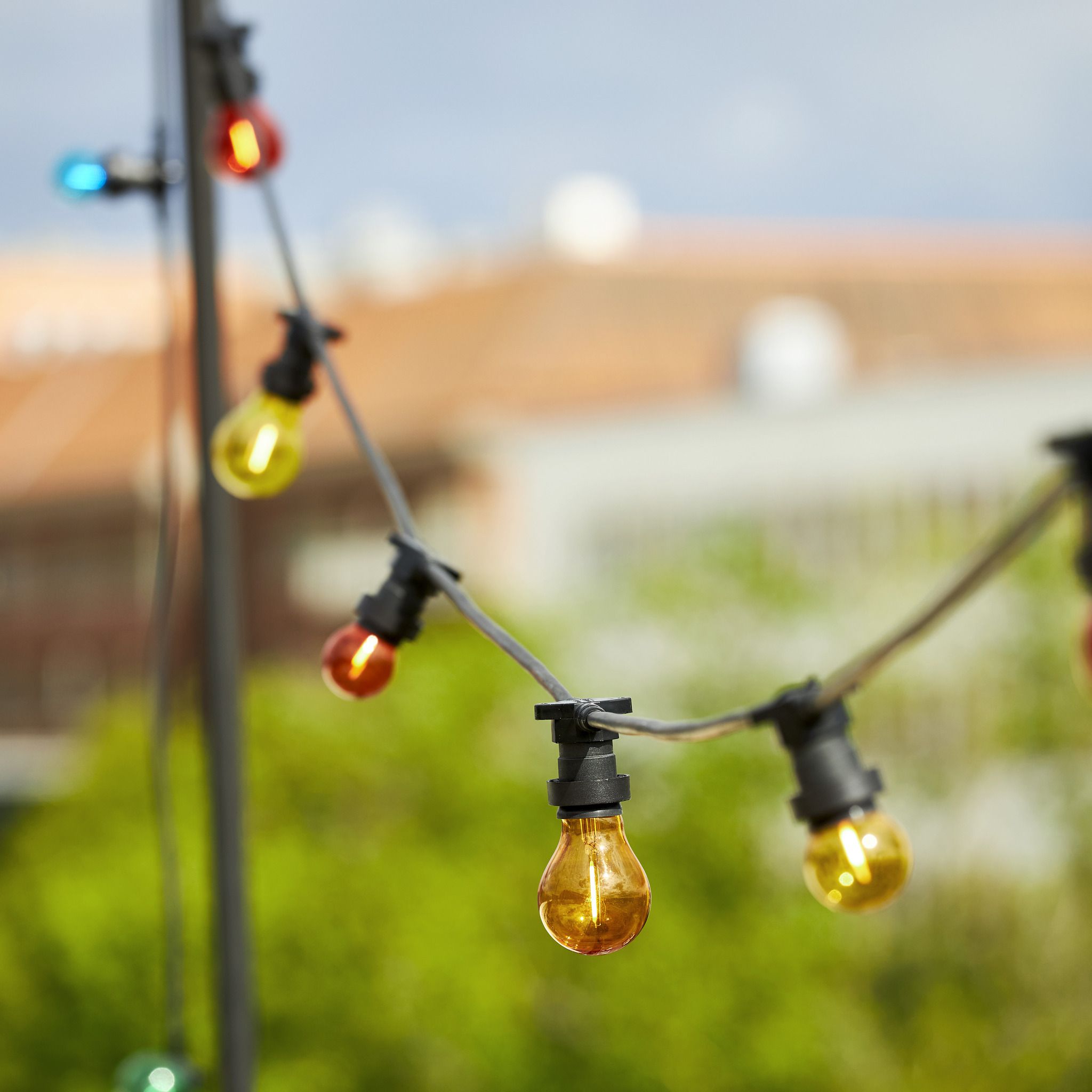 LED Party-Deco Illuminationskette Solo - 20xE27 (Leuchtmittel exkl.), IP44. IP55 Stecker, L=20m