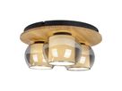 3er Wand-/Deckenspot TEXAS smokey - E27, IP20, 230V